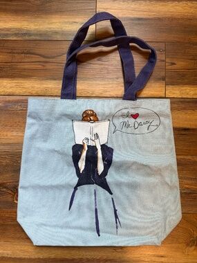 I Love Mr Darcy Blue Tote Bag - Pride & Prejudice